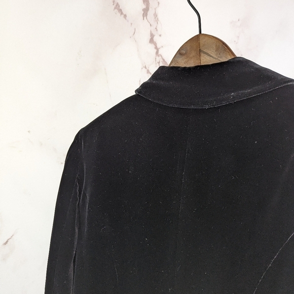 Lauren Ralph Lauren Blazer Womens Small 6 Black Velvet Jacket Double Breasted - Picture 6 of 9